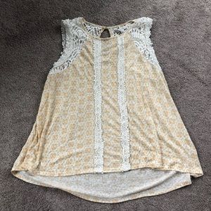 Lauren Conrad L boho style hi low tank